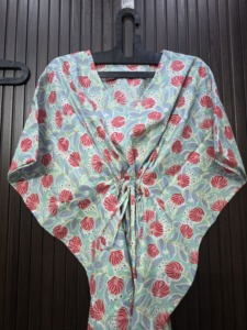 Robe ample à imprimé floral pour femmes grandes tailles, col en V, manches longues, style bohème, robe décontractée longue jusqu'aux chevilles - Product Image 3