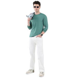 Camiseta de Manga Larga de Alta Calidad, 100% Algodón, Lisa, a la Moda, Antiarrugas, para Hombre - Product Image 4