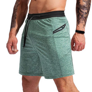 Custom Made Men's High Street Style 100% Cotton <b>Elastic</b> Waist Knitted Fabric Casual Shorts with Front Logo Printing - Product Image 5