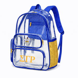 Sigma Gamma Rho Sorority <b>Clear</b> Backpack Transparent Carry <b>Bag</b> <b>Clear</b> PVC Bookbag See Through Security Approved <b>Clear</b> <b>bag</b> - Product Image 1