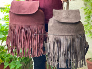 กระเป๋าเป้สะพายหลังหนังนิ่มแฮนด์เมดจริงนักเรียนวิทยาลัยมีสไตล์ - Product Image 6