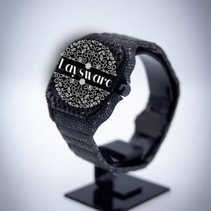 Reloj Analógico Hip Hop de Alta Calidad con Esfera Cuadrada de Diamantes Moissanite Negros para Hombre y Mujer, Reloj de Glamour para Uso Diario - Product Image 6