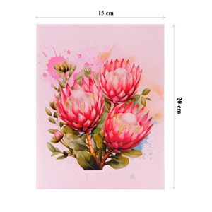 การ์ดอวยพรลายดอกบัวสามมิติแบบสี่เหลี่ยม ยี่ห้อ Viet-craft เคลือบเงาแบบด้าน ทำด้วยมือจากกระดาษ ดีไซน์ลายดอกไม้สุดหรู เหมาะสำหรับวันเกิด - Product Image 5