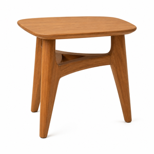 Plateau de table à manger moderne en teck massif |   Table à manger d'inspiration scandinave |   Meubles de salon artisanaux durables - Product Image 1