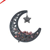 Bol de service moderne en forme de lune de fer 2026 – Spécial Ramadan – Vaisselle décorative – Bol de dîner en métal noir premium