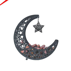Tazón para Servir con Forma de Luna de Hierro 2026, Tazón Decorativo Especial para Ramadán, Vajilla Moderna, Tazón para Cena, Tazón de Metal con Revestimiento Negro Premium - Product Image 1