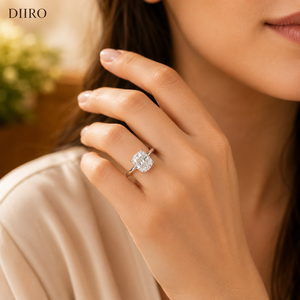 Anillo de Compromiso para Mujer con Diamante Moissanita Corte Radiante, Chapado en Oro Blanco de 14k, Engaste de Garras, Certificado GRA - Product Image 6
