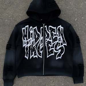 Chándal de invierno de talla grande, grueso, liso, con lavado ácido, personalizable con marca, etiqueta privada, suministro al por mayor - Product Image 6