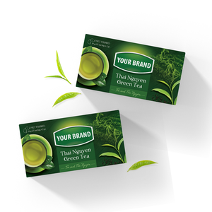 Sachets de thé vert triangulaires les plus vendus, qualité supérieure, thés aux fruits séchés, sachets de thé ronds, boîte d'emballage de thé personnalisée - Product Image 1