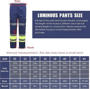 Pantalons de travail légers à haute visibilité pour hommes, pantalons décontractés avec poches - Product Image 6
