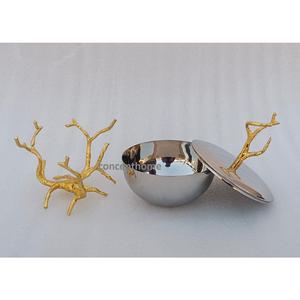 Brûleur d'encens en forme de fleur en acier inoxydable et laiton, support métallique, Mabkhara, décoration d'intérieur - Product Image 1