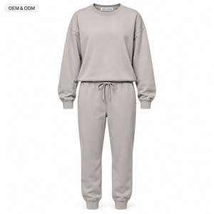 Ensemble de survêtement unisexe décontracté deux pièces, fabrication OEM, marque privée, vente en gros, vêtements de détente - Product Image 1