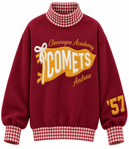 Sweat-shirt décontracté d'hiver surdimensionné à col montant pour femme, en molleton de coton, avec logo brodé et imprimé, vente en gros - Product Image 1