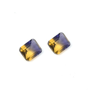 Excellente pierre précieuse synthétique en améthyste octogonale taillée 10x12mm, briolette à facettes, poli brillant, cabochon pour bijoux en argent - Product Image 2