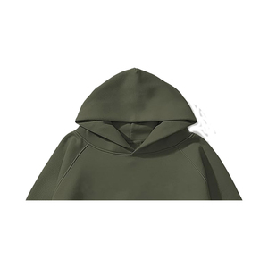 High Quality Men Hoodie Pullover <b>Thick</b> <b>Fleece</b> Oversize Loose Custom 500gsm Cropped Hoodie Plus Size Men's Hoodies with OEM - Product Image 4