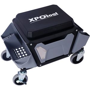 Sgabello da Meccanico Resistente con Capacità di Carico di 150 kg, Ruote Scorrevoli e Sedile Imbottito in Gomma Morbida, Armadietto Porta Attrezzi da Garage - Product Image 2