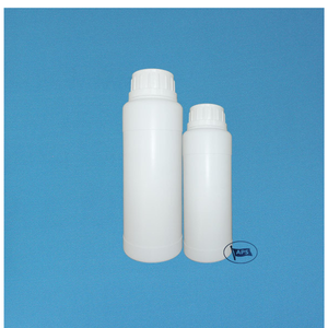 Botella de Plástico Cilíndrica de HDPE con Anillo Antiderrames, Tapa de Rosca, Impresión de Calcomanías, Envase para Productos Químicos, Modelo APS - Product Image 1