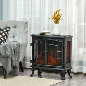 Caminetto Elettrico da 27 Pollici con Fiamme LED Realistiche, Legna Decorativa, Telecomando, Protezione dal Surriscaldamento, Cappotti da Donna da 7 Pollici - Product Image 2