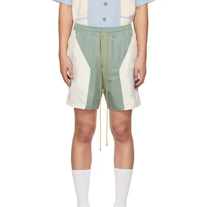 Conjunto de dos piezas cortavientos extragrande para mujer, de ajuste holgado, con cremallera, impermeable, con pantalones cortos, diseño multipanel - Product Image 3