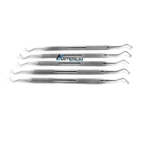 Kit d'instruments manuels Asterium pour le polissage dentaire, double embout, en acier inoxydable, pour la finition des composites et des obturations