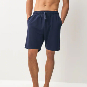 Shorts de sport d'été pour hommes, respirants, en tissu peigné, écologiques, à séchage rapide, amples, taille mi-haute, décontractés, avec lacets - Product Image 2