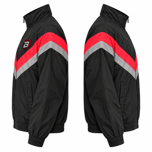Veste coupe-vent unisexe personnalisée OEM, style chevron, réfléchissante, légère, en nylon, veste de sport rétro - Product Image 3