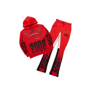 Nouvel ensemble de jogging décontracté à capuche pour l'hiver, en tissu 100 % coton léger, look élégant pour un confort et une mode au quotidien - Product Image 6