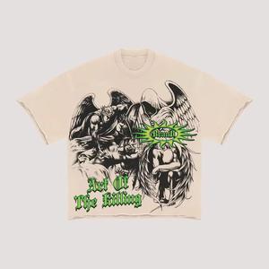 Boxy Acid <b>Wash</b> Cropped T-Shirt Men Custom High Quality Vintage Graphic Streetwear 100% Cotton Knitted Heavyweight - Product Image 2