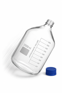 Bottiglia in Vetro da Laboratorio di Alta Qualità con Tappo Blu Trasparente per Conservazione di Reagenti Chimici, Personalizzabile OEM Duran - Product Image 5
