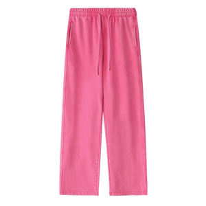 กางเกงวอร์มขาบานลำลองผู้ชายขายส่ง ทรงโอเวอร์ไซส์ ผ้าฟลีซหนานุ่ม เอวยางยืด ป้องกันขนร่วง สไตล์วิทยาลัย - Product Image 1