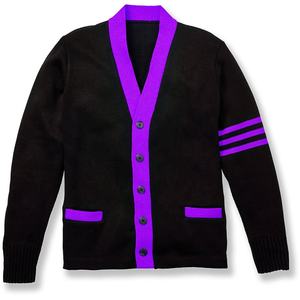 Cardigan tricoté confortable à col en V pour homme, design personnalisé, motifs universitaires pour fraternités et sororités, hiver - Product Image 5