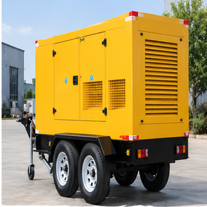 Generador Diésel Volvo Amarillo Silencioso Montado en Remolque, Insonorizado, 380V 50/60Hz, Arranque Remoto, Uso Industrial, Móvil - Product Image 1