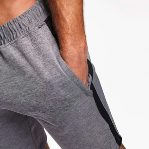 Wholesale Mens Gray Lightweight Gym <b>Shorts</b> with Side Stripe Drawstring Mid Waist Casual Athletic Bermuda <b>Short</b> Pants Gym Clothes - Product Image 3