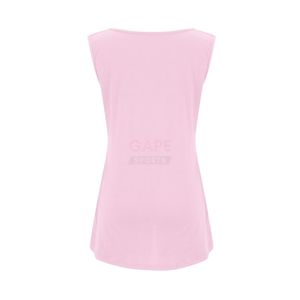 เสื้อกล้ามผู้หญิงไซส์ใหญ่ สีชมพู ทรงหลวม ใส่สบายสำหรับฤดูร้อน ผ้าฝ้ายผสม ระบายอากาศดี สไตล์ลำลอง เรียบง่าย รับผลิตตามแบบ OEM - Product Image 3