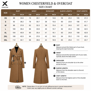 Parka longue élégante pour femme, à double boutonnage, couleur unie, col rabattu, manches longues, respirante, en laine, pour l'hiver, chic - Product Image 6