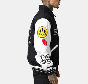 Most Selling Article <b>Men</b> Wool Made Varsity <b>Jackets</b> OEM Service Custom Made Logo Design <b>Men's</b> Baseball <b>Jacket</b> In Low Price - Product Image 3