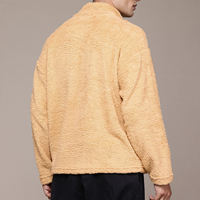 Pull zippé doublé en sherpa pour homme, avec empiècements contrastants, veste en peluche douce pour un usage décontracté en extérieur