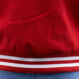 Veste universitaire unisexe à capuche, corps en laine, manches en cuir, fermeture éclair sur le devant, patchwork vintage, manteau bomber d'hiver, streetwear - Product Image 6