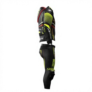 Traje de cuero prémium para hombre, mono de moto de una pieza para carreras con protectores, ideal para el día de pista, con joroba - Product Image 2