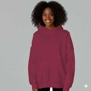 Sudadera con Capucha Oversize de Hombros Caídos, 100% Algodón, Ligera, Estilo Urbano, Impresión de Logotipo Personalizado, Servicio OEM - Product Image 1