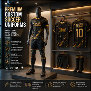 Maillot de football personnalisé pour équipe adulte – Nom, numéro et logo personnalisés – Noir et blanc – Impression par transfert thermique – Séchage rapide - Product Image 6