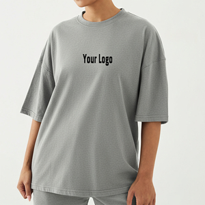 Camiseta de Verano para Mujer, Talla Grande, 100% Algodón Jersey Grueso, Personalizada OEM/ODM, Manga Corta, Casual, con Apliques - Product Image 4