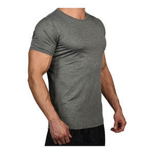 T-shirts de sport pour hommes à motif uni, séchage rapide, compression, respirants, tricotés, pour l'entraînement en extérieur et la course à pied - Product Image 3
