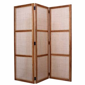 Paravent pliant style Pierre Jeanneret en bois massif avec cannage pour bureaux, hôtels et maisons - Vente en gros - Product Image 1