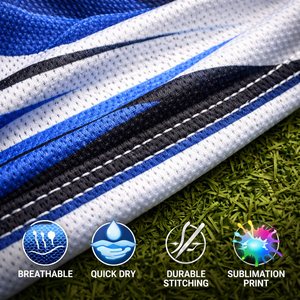 Camiseta de Béisbol Personalizada para Equipos Escolares, Secado Rápido, Transpirable, 100% Poliéster, Nombre del Jugador Bordado Personalizado - Product Image 3