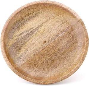 Wooden Bowls for Decor Pedestal Wood Fruit Bowl Decorative for Home Rustic <b>Table</b> Centerpiece <b>Kitchen</b> - Product Image 4