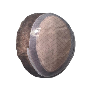 Perruque Toupet en Cheveux Humains Remy Silk Pro Mode4L pour Hommes avec Patchs Capillaires et Insertion Sans Aiguille - Product Image 2