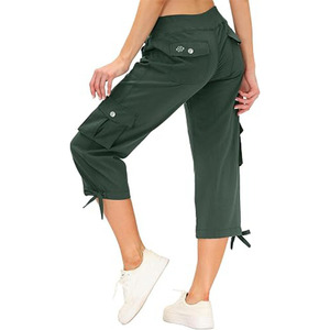 Wholesale <b>Women's</b> Cotton Breathable <b>Capri</b> <b>Shorts</b> Stretch Sports Workout Yoga Running Exercise Training Performance Drawstring - Product Image 2