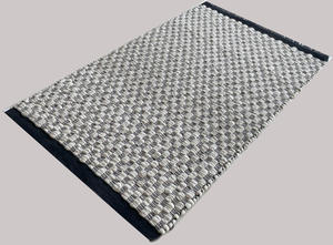 Tapis en laine noir et blanc contemporain de luxe, tissé à la main, prix direct usine indienne, pour intérieur et usage domestique. - Product Image 6