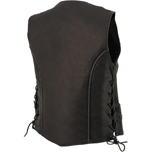 Chaleco de Cuero Ligero para Motocicleta, Color Negro, para Mujer, Marca Samroz Sports - Product Image 3